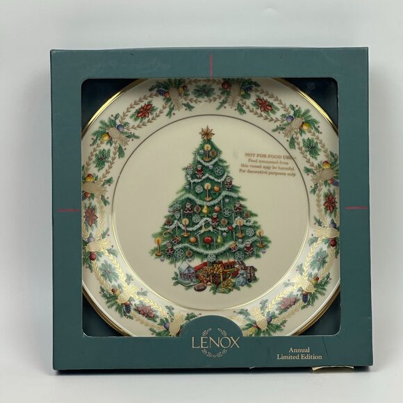 🎄 LENOX 1998 Christmas Trees Around the World – America | Collector Plate 🎄 - Picture 1 of 8